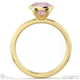 pink natural diamond round cut basket bezel setting solitaire yellow gold engagement ring with 9k yellow gold metal and round shape diamond