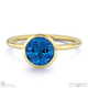 sapphire round cut basket bezel solitaire yellow gold engagement ring with 18k yellow gold metal and round shape diamond