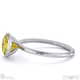 yellow natural diamond round-cut basket bezel setting solitaire white gold engagement ring with 9k white gold metal and round shape diamond