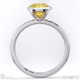yellow natural diamond round-cut basket bezel setting solitaire white gold engagement ring with 9k white gold metal and round shape diamond