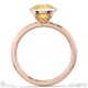 yellow lab grown diamond round-cut basket bezel setting solitaire rose gold engagement ring with 18k rose gold metal and round shape diamond