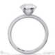 lab grown diamond round-cut basket bezel setting pave white gold engagement ring with 18k white gold metal and round shape diamond