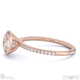 lab grown diamond round-cut basket bezel setting pave rose gold engagement ring with 9k rose gold metal and round shape diamond
