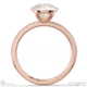 lab grown diamond round-cut basket bezel setting pave rose gold engagement ring with 9k rose gold metal and round shape diamond