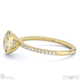 lab grown diamond round-cut basket bezel setting pave yellow gold engagement ring with 18k yellow gold metal and round shape diamond