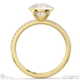 lab grown diamond round-cut basket bezel setting pave yellow gold engagement ring with 18k yellow gold metal and round shape diamond