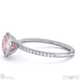 pink natural diamond round cut basket bezel setting pave platinum engagement ring with platinum metal and round shape diamond