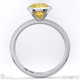 yellow lab grown diamond round-cut basket bezel setting pave white gold engagement ring with 18k white gold metal and round shape diamond