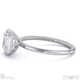 lab grown diamond asscher-cut basket bezel setting solitaire white gold engagement ring with 9k white gold metal and asscher shape diamond