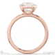 lab grown diamond asscher-cut basket bezel setting solitaire rose gold engagement ring with 9k rose gold metal and asscher shape diamond