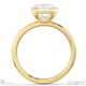 lab grown diamond asscher-cut basket bezel setting solitaire yellow gold engagement ring with 9k yellow gold metal and asscher shape diamond