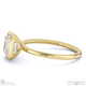 lab grown diamond asscher-cut basket bezel setting solitaire yellow gold engagement ring with 9k yellow gold metal and asscher shape diamond