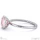 pink natural diamond asscher cut basket bezel setting solitaire white gold engagement ring with 9k white gold metal and asscher shape diamond