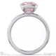 pink natural diamond asscher cut basket bezel setting solitaire white gold engagement ring with 9k white gold metal and asscher shape diamond