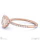 lab grown diamond asscher-cut basket bezel setting pave rose gold engagement ring with 9k rose gold metal and asscher shape diamond
