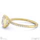 lab grown diamond asscher-cut basket bezel setting pave yellow gold engagement ring with 18k yellow gold metal and asscher shape diamond