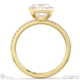 lab grown diamond asscher-cut basket bezel setting pave yellow gold engagement ring with 18k yellow gold metal and asscher shape diamond