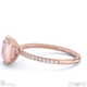 pink natural diamond asscher cut basket bezel setting pave rose gold engagement ring with 18k rose gold metal and asscher shape diamond