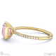 pink natural diamond asscher cut basket bezel side stones yellow gold engagement ring with 18k yellow gold metal and asscher shape diamond