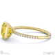 yellow lab grown diamond asscher-cut basket bezel setting pave yellow lab grown gold engagement ring with 9k yellow gold metal and asscher shape diamond