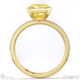 yellow lab grown diamond asscher-cut basket bezel setting pave yellow lab grown gold engagement ring with 9k yellow gold metal and asscher shape diamond