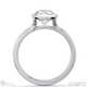 natural diamond cushion-cut bezel setting split band white gold engagement ring with 18k white gold metal and cushion shape diamond
