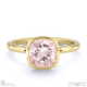 pink natural diamond cushion cut bezel setting split band yellow gold engagement ring with 9k yellow gold metal and cushion shape diamond