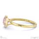 pink natural diamond cushion cut bezel setting split band yellow gold engagement ring with 9k yellow gold metal and cushion shape diamond