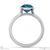 alexandrite cushion cut bezel setting split band white gold engagement ring with 18k white gold metal and cushion shape diamond