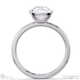natural diamond cushion-cut basket bezel setting solitaire white gold engagement ring with 18k white gold metal and cushion shape diamond