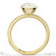 natural diamond cushion-cut basket bezel setting pave yellow gold engagement ring with 9k yellow gold metal and cushion shape diamond