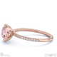 pink natural diamond cushion cut basket bezel setting pave rose gold engagement ring with 18k rose gold metal and cushion shape diamond