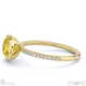 yellow lab grown diamond cushion-cut basket bezel setting pave yellow lab grown gold engagement ring with 9k yellow gold metal and cushion shape diamond