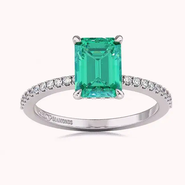 Fancy Green Diamond Engagement Rings