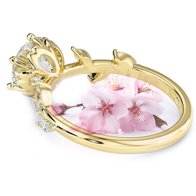 Trending Yellow Gold Lab Diamond Engagement Rings