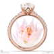 oval blushing bride natural diamond engagement ring rose gold with side stones with 18k rose gold metal and oval shape diamond