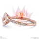 oval blushing bride natural diamond engagement ring rose gold with side stones with 18k rose gold metal and oval shape diamond