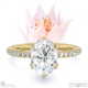 Blushing Bride Pave Round Lab Grown Diamond Engagement Ring White Gold