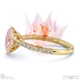 blushing bride fynbos pink natural diamond oval side stone engagement ring yellow gold with 18k yellow gold metal and oval shape diamond