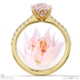blushing bride fynbos pink natural diamond oval side stone engagement ring yellow gold with 18k yellow gold metal and oval shape diamond