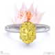 blushing bride fynbos yellow lab grown diamond oval solitaire engagement ring platinum with platinum metal and oval shape diamond