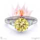 blushing bride fynbos yellow lab grown diamond round trillogy engagement ring platinum with platinum metal and round shape diamond