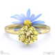 darling daisy fynbos yellow natural diamond solitaire engagement ring yellow gold with 18k yellow gold metal and round shape diamond