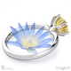 water lily yellow lab grown diamond solitaire engagement ring platinum with platinum metal and round shape diamond