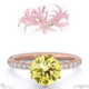 nerine queen fynbos yellow natural diamond side stone engagement ring rose gold with 18k rose gold metal and round shape diamond