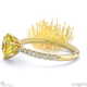 pin cushion fynbos yellow natural diamond side diamond engagement ring yellow gold with 18k yellow gold metal and round shape diamond
