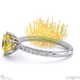 pin cushion fynbos yellow natural diamond side diamond engagement ring white gold with 18k white gold metal and round shape diamond