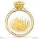 pin cushion fynbos yellow natural diamond side diamond engagement ring yellow gold with 18k yellow gold metal and round shape diamond