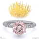 pin cushion fynbos pink natural diamond side diamond engagement ring white gold with 9k white gold metal and round shape diamond