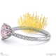 pin cushion fynbos pink natural diamond side diamond engagement ring white gold with 9k white gold metal and round shape diamond